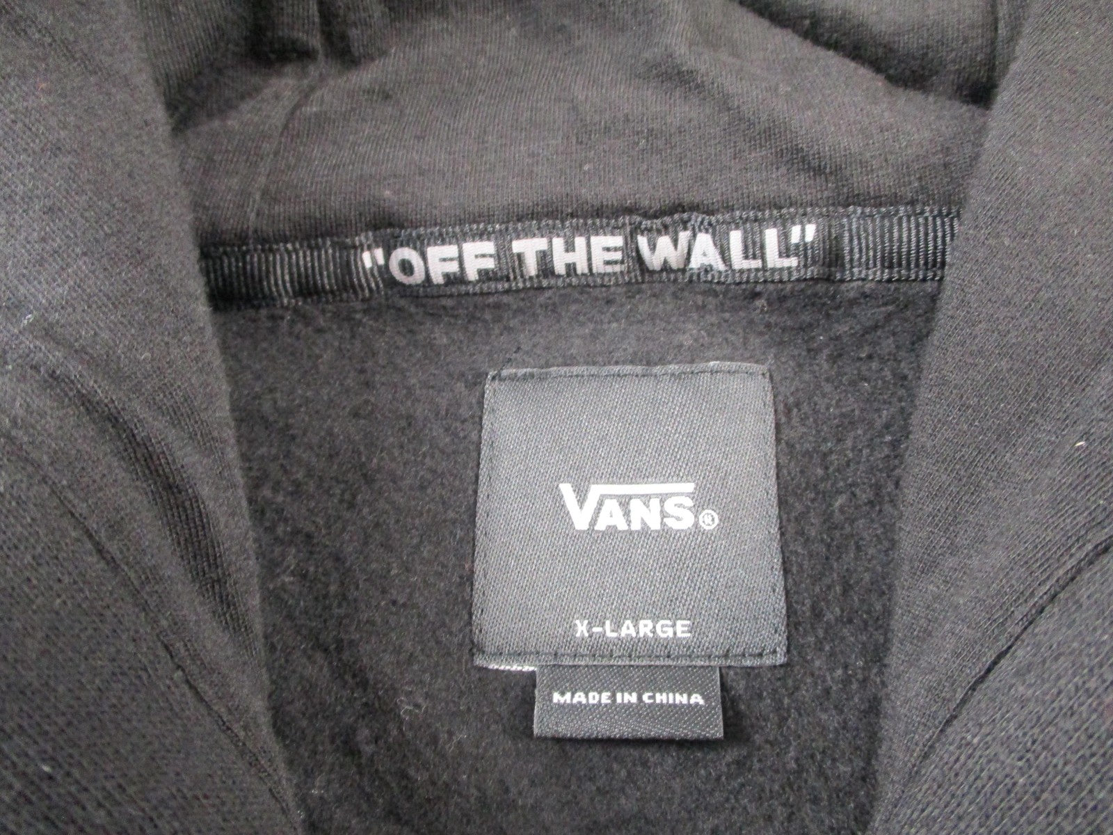 Vans Hoodie Mens XL Black Vans Family Full Zip Graphic Fleece Off The Wall 14778