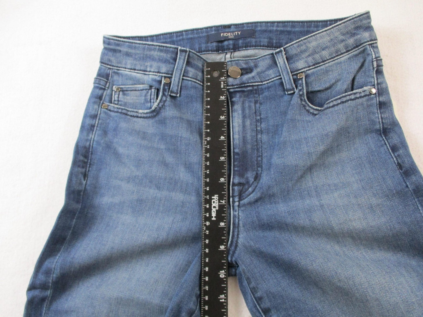Fidelity Lily Jeans Womens 26 Blue Bootcut Mid Rise Stretch Denim Apollo 14728