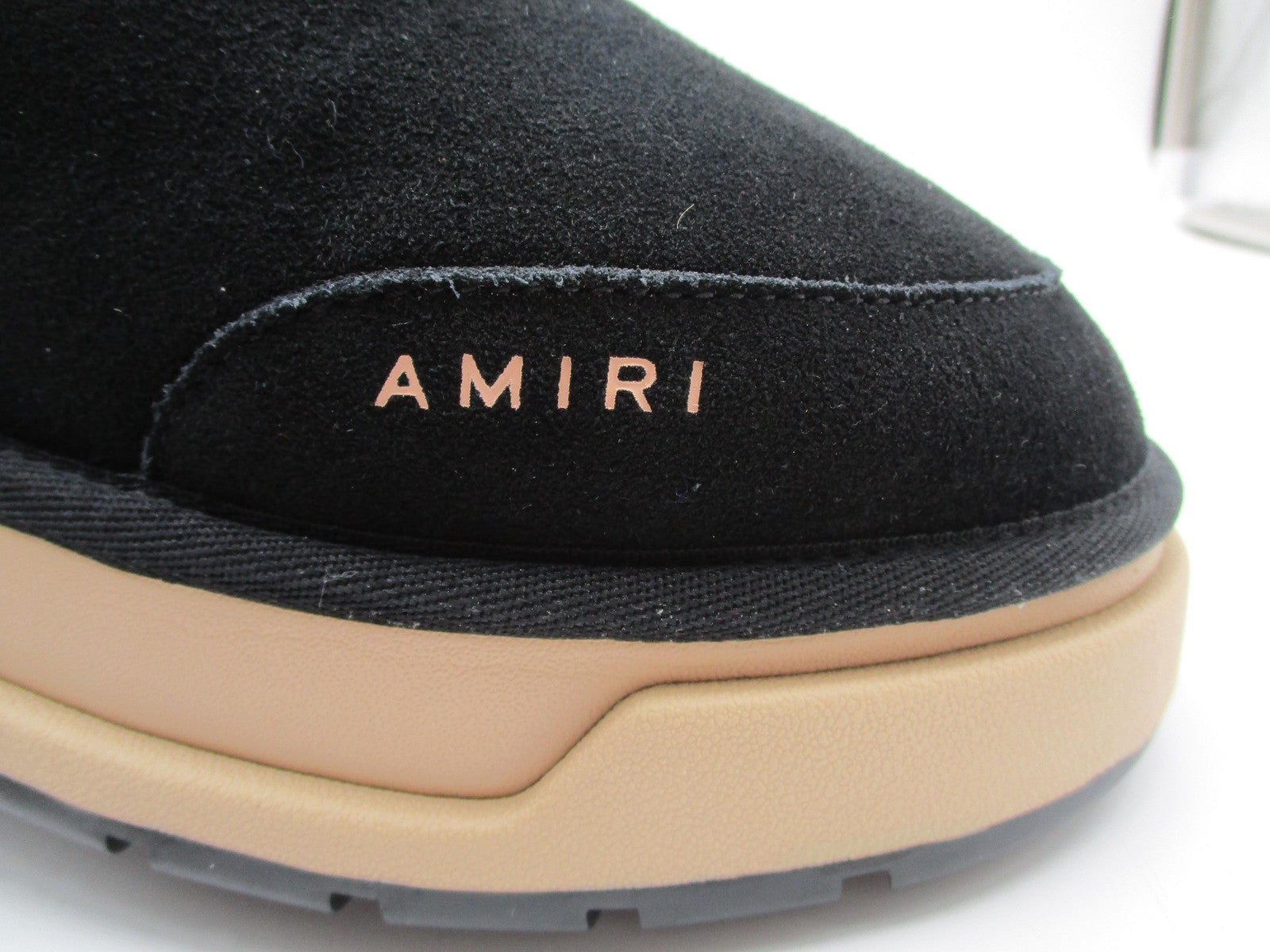 Amiri Malibu Boots Womens Size 10 Black Tan Shearling Slip On Suede platform 1I99