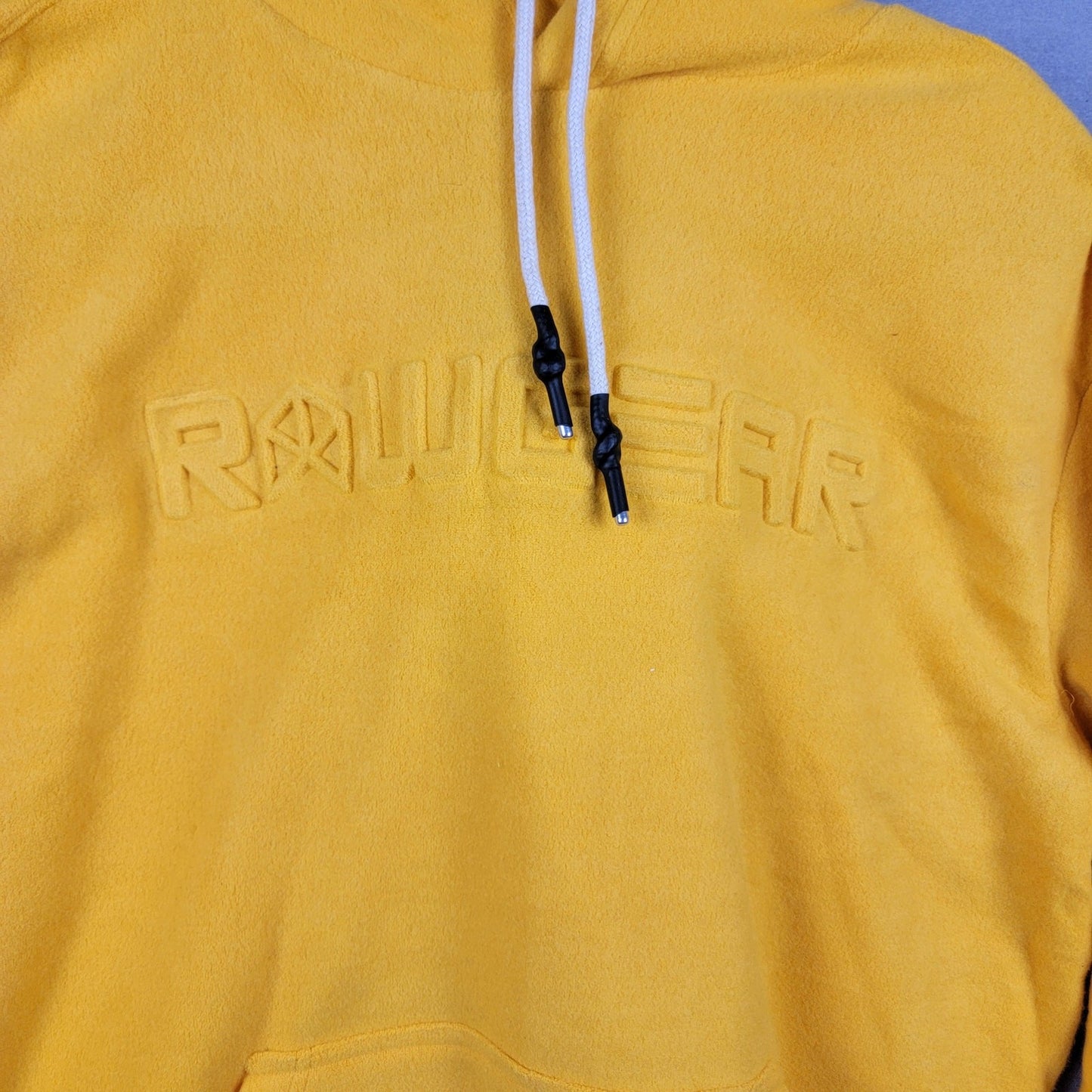 RawGear Oversized Pullover 1/3 Zip Fleece Jacket Yellow Sz M3