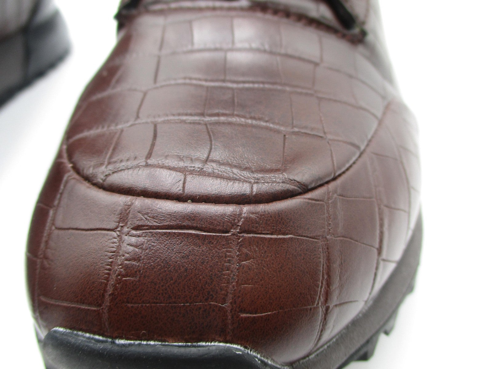 Mazino Hessonite-065 Boots Mens Size 9.5 Brown Croc Embossed Combat Ankle4