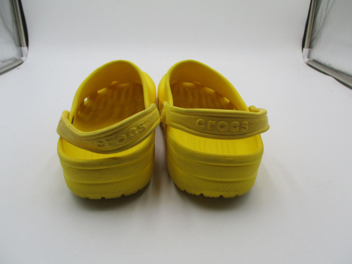 Crocs Classic Clog Shoes Mens Size 11 Yellow Slip On Sandals Comfort Casual2