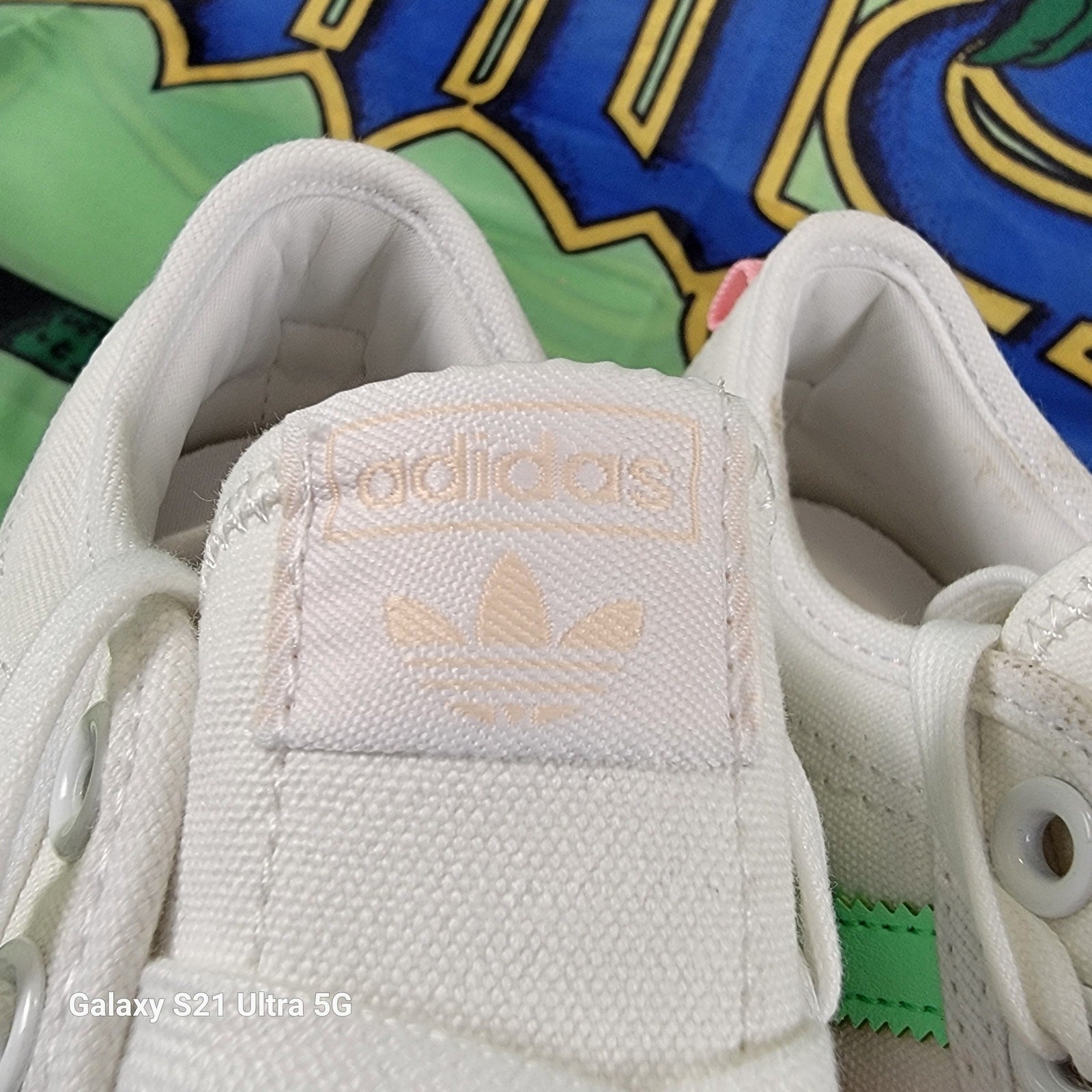 ADIDAS (GS) NIZZA PLATFORM J White/Pink/Multi Girls Size 4.5 GY91025