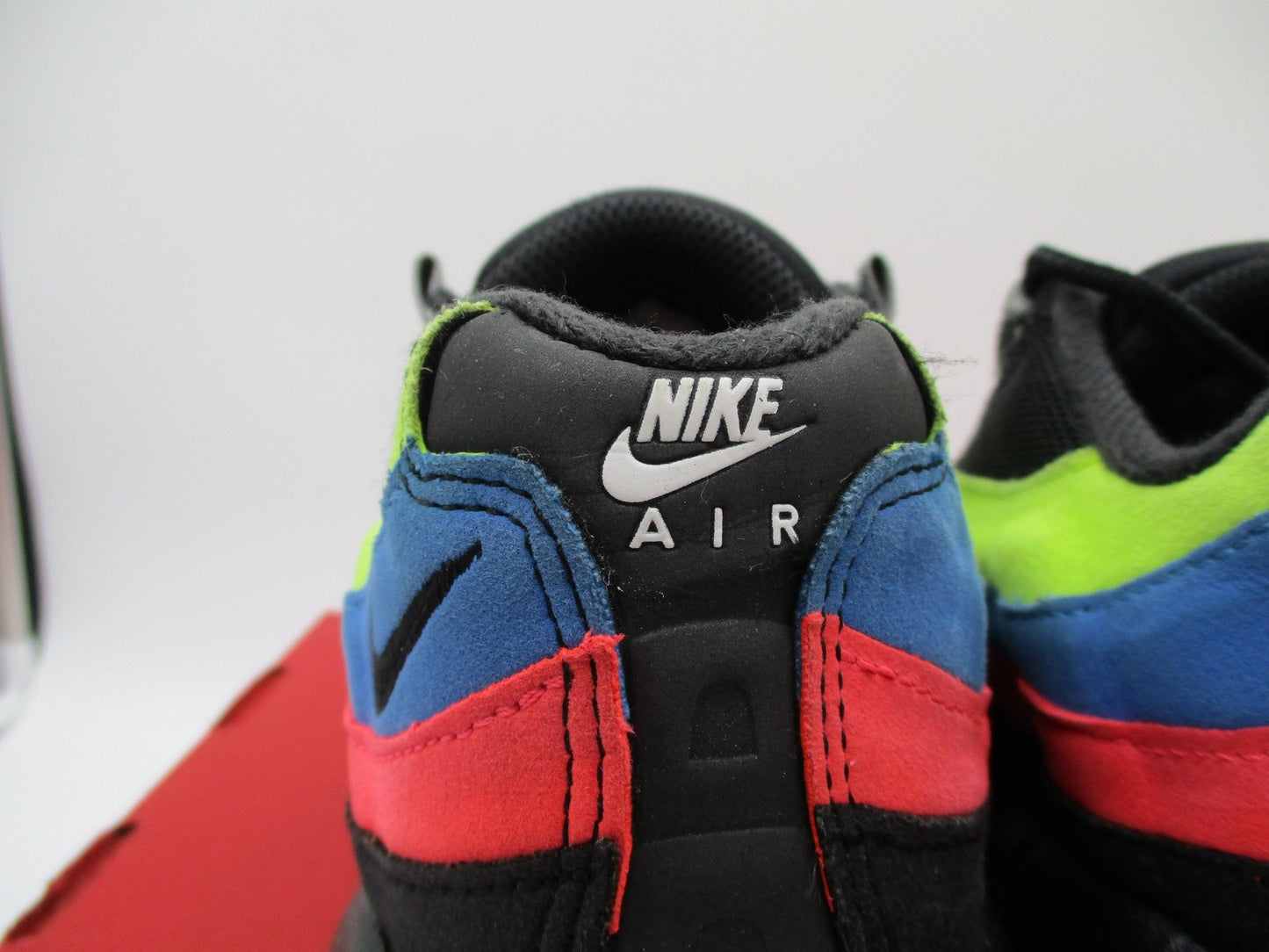Nike Air Max 95 Shoes Youth Size 5Y Black Volt Blue Red Green DZ5635001 1F97