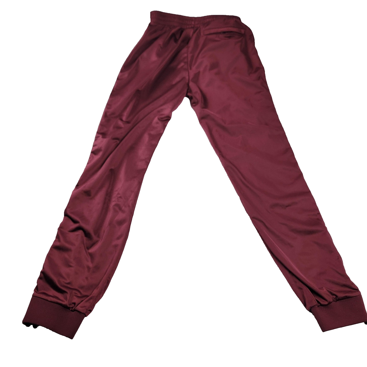Kappa Pants Unisex Medium Burgundy White Logo Taped Track Joggers Sportswear 9471