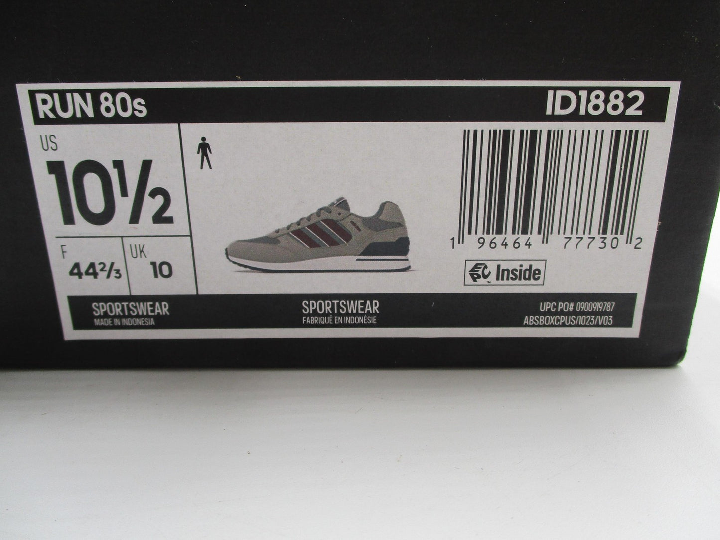 Adidas Run 80s Shoes Mens Size 10.5 Gray Burgundy Suede Low Top Sneakers ID188216
