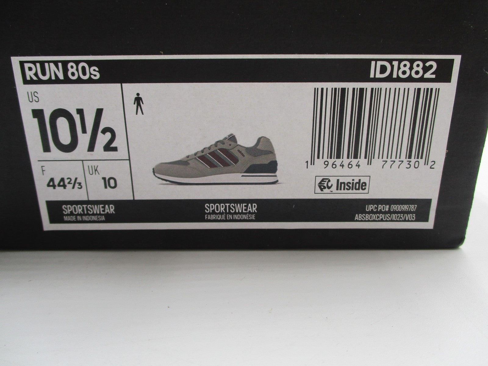 Adidas Run 80s Shoes Mens Size 10.5 Gray Burgundy Suede Low Top Sneakers ID188216