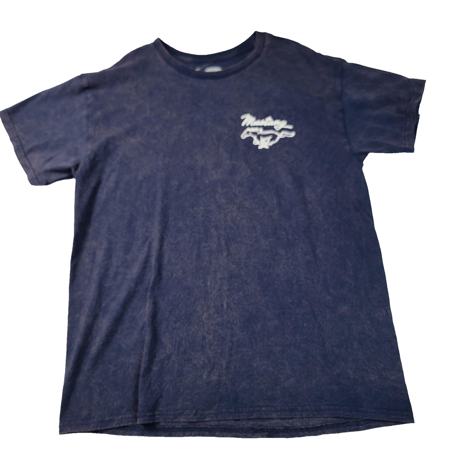 Ford Mustang Mens Large Blue Graphic Tee Official Licensed Hybrid Apparel 11500