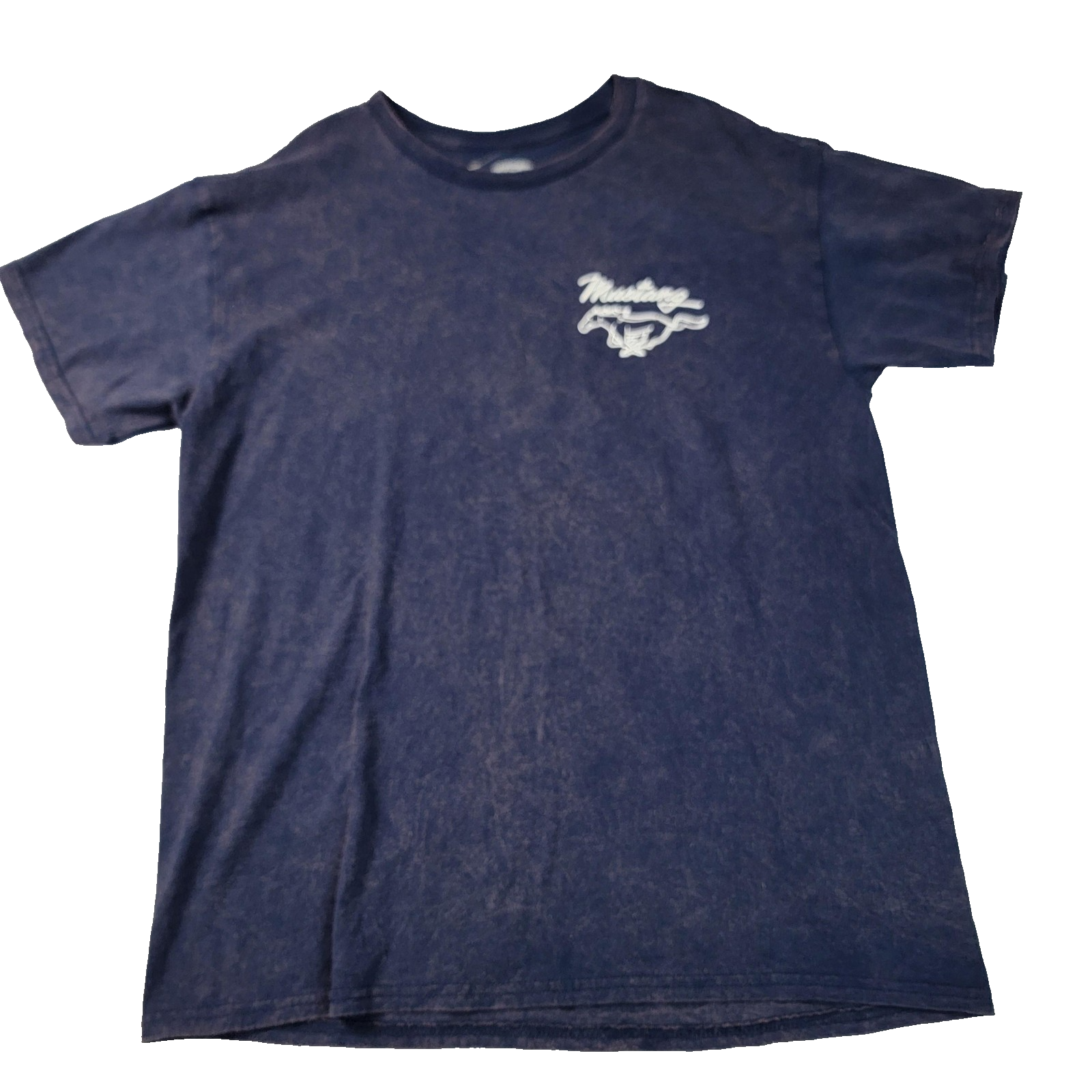 Ford Mustang Mens Large Blue Graphic Tee Official Licensed Hybrid Apparel 11500