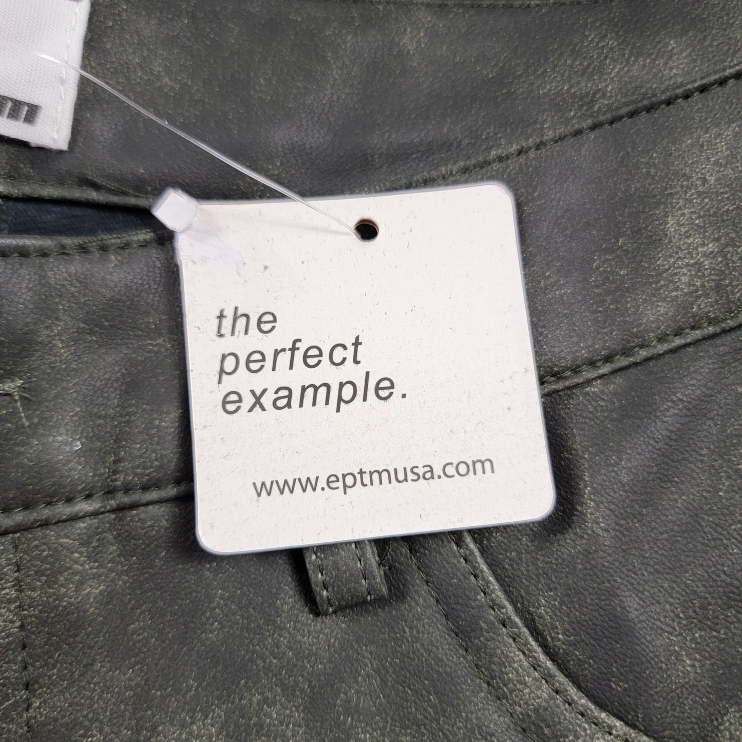 EPTM Pants Womens Small Black Coated Flare Faux Leather Stretch Y2K Style
