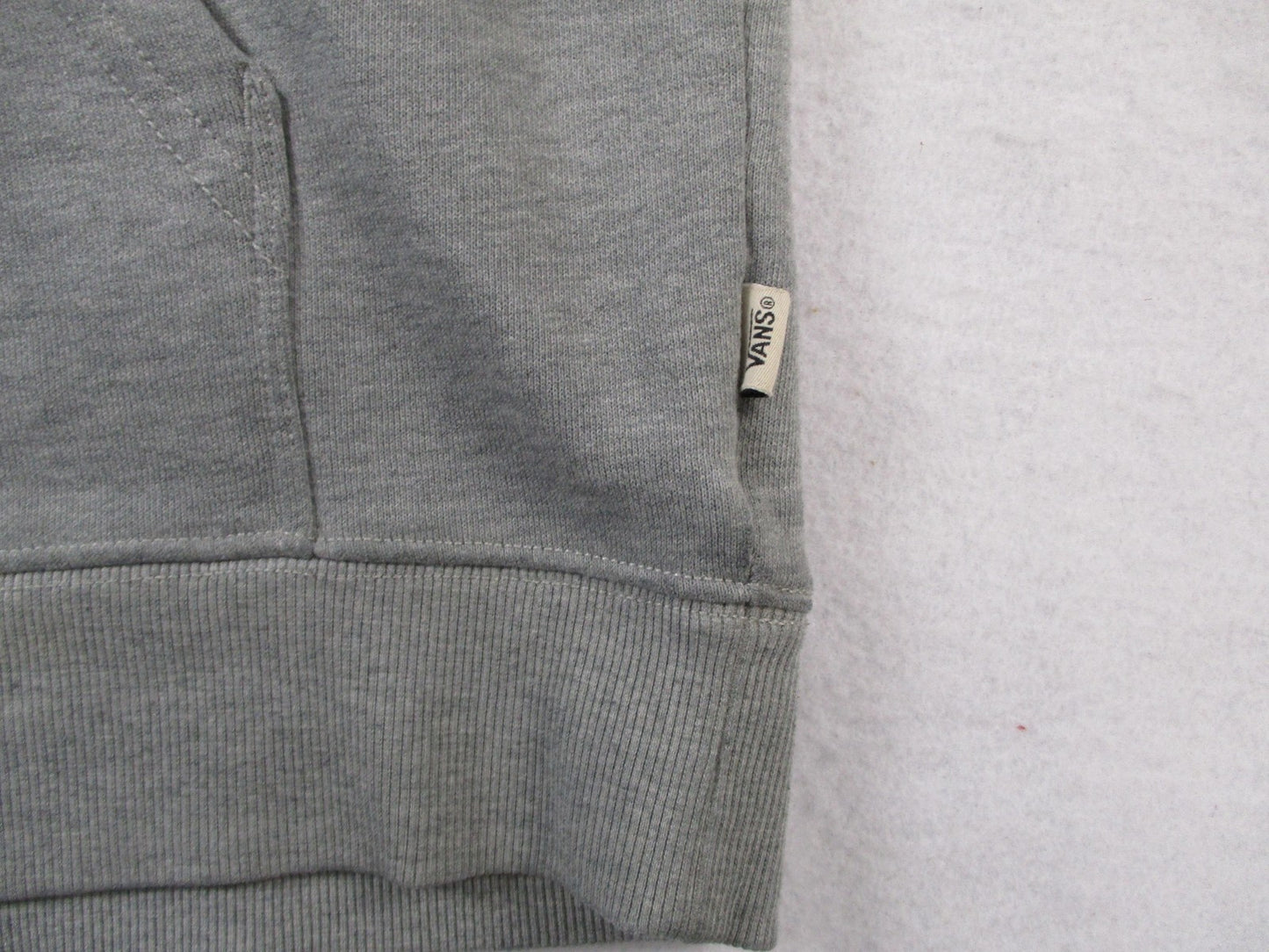 Vans Hoodie Mens Large Gray Pullover Fleece Sweatshirt CA NY Since 1966 Logo2