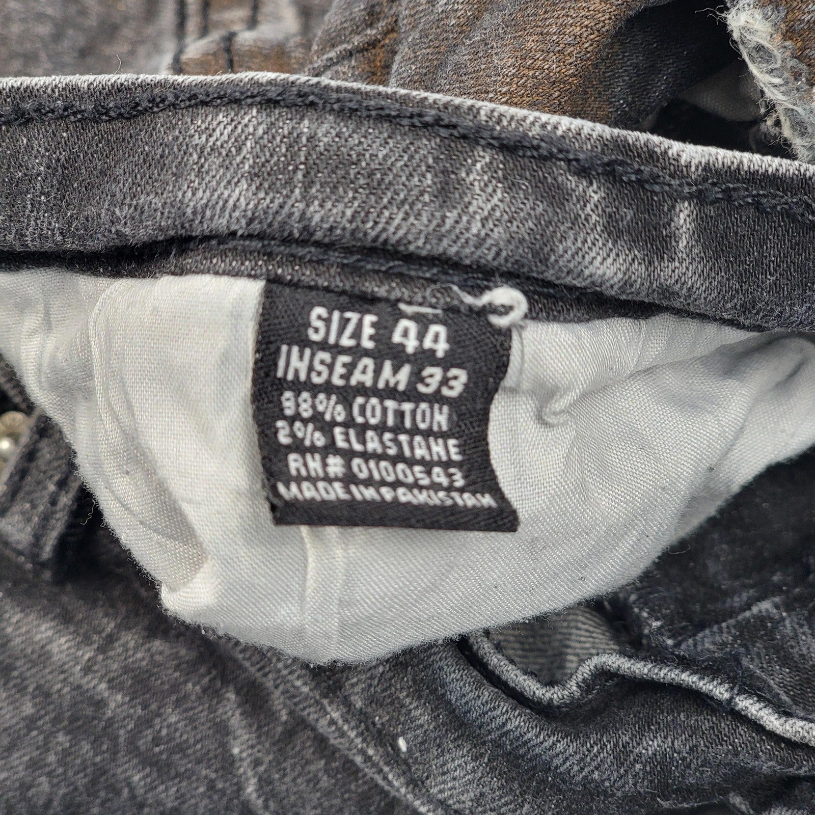 Another Hype Piece Jeans Mens 44x33 Black Paint Splatter Distressed Stretch 12033