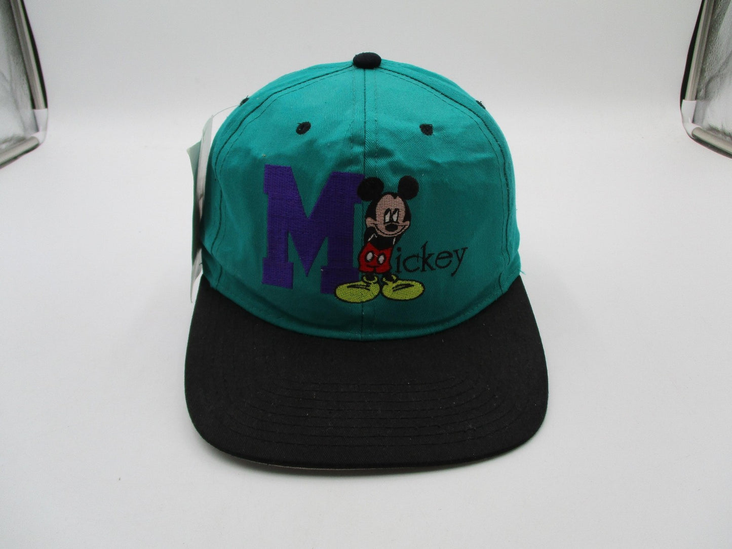 Vintage Mickey Unlimited Hat Cap Snap Back Mens One Size Green Mickey Mouse0