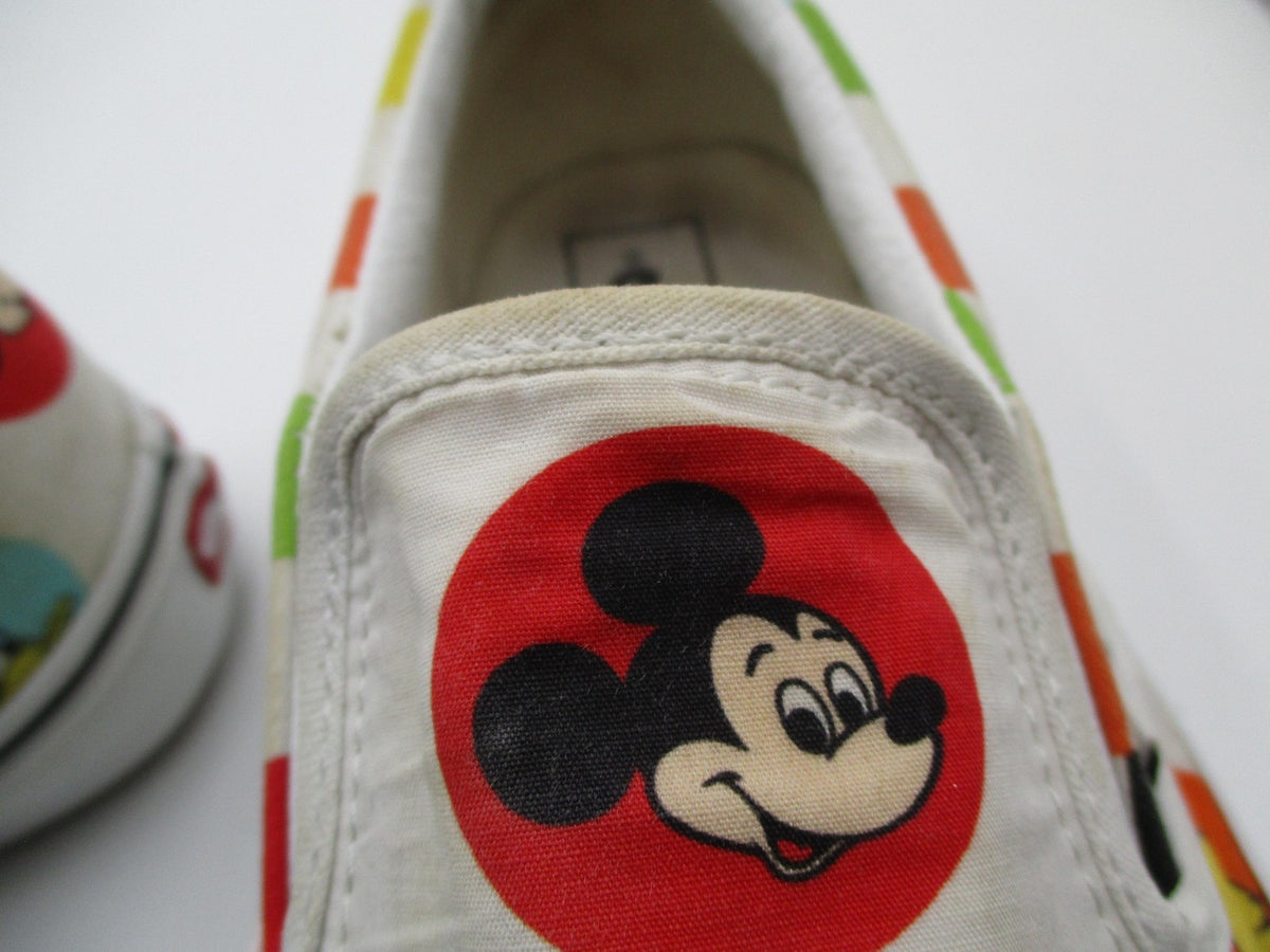 Vans Disney Classic Slip-On Shoes Mens Size 11 Multicolor Mickey Cartoon 72135610