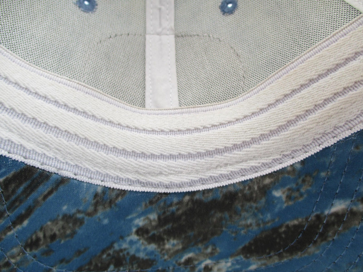 Realtree Fishing Hat Cap Fitted Mens L/XL Blue Camo Mesh Trucker Patch12