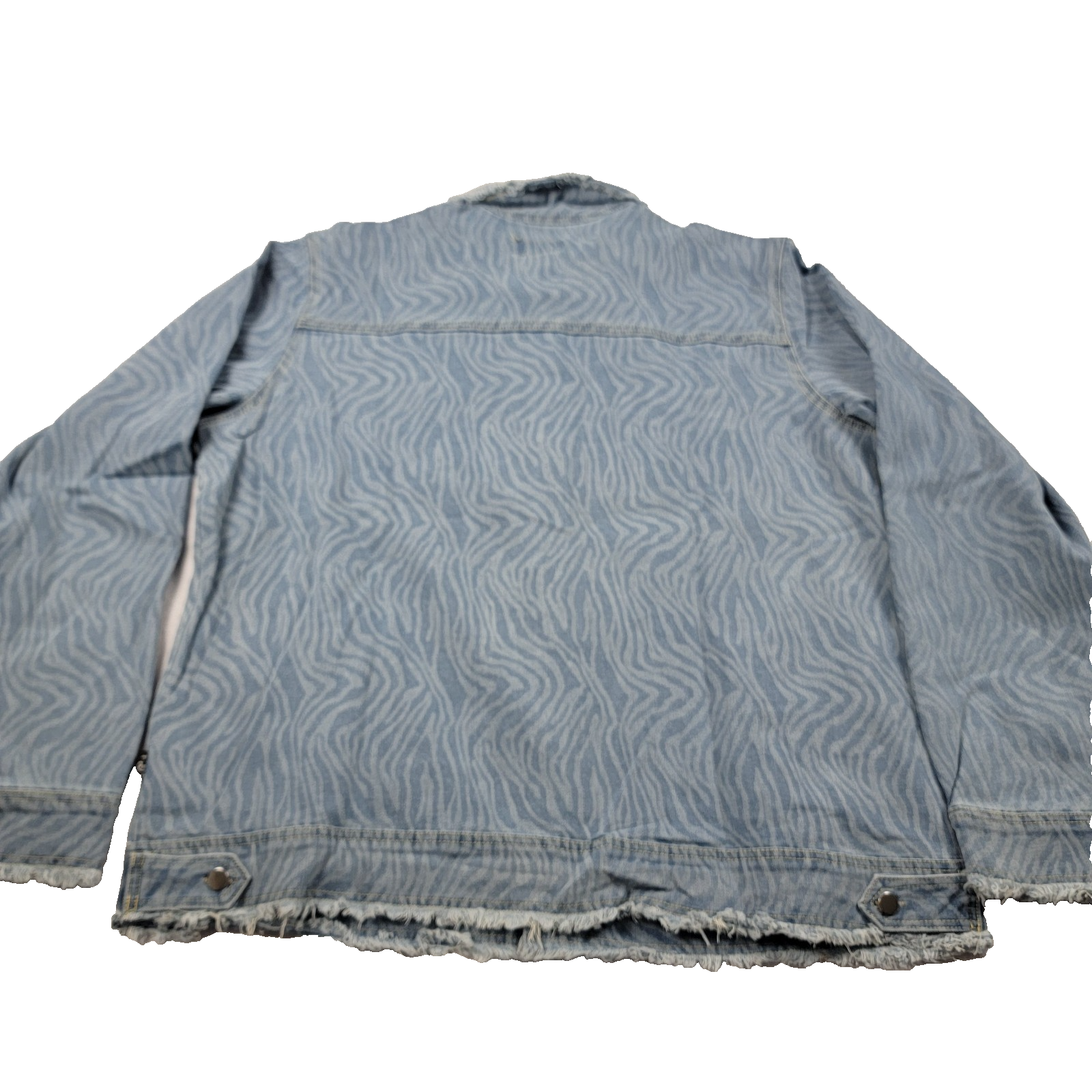 The Hideout Clothing “Coming of Age” Denim Jacket XXL Light Blue Zebra NWT