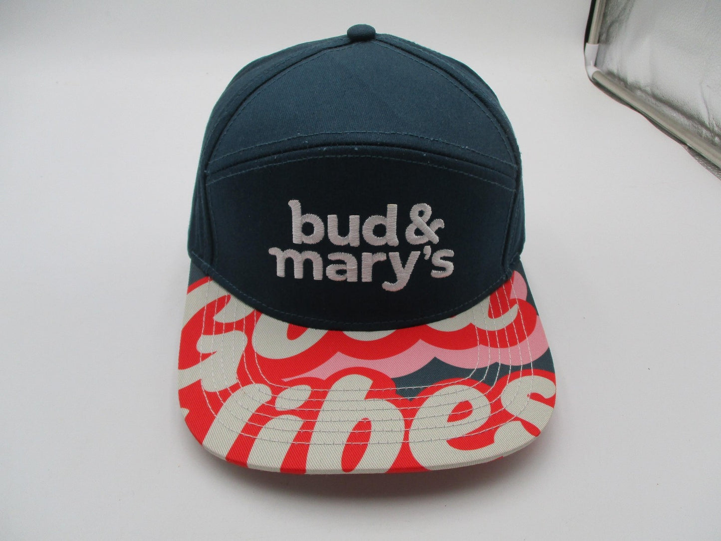 Bud & Mary's Dispensary Hat Cap Snap Back Mens OSFM Teal Good Vibes Graphic Brim0