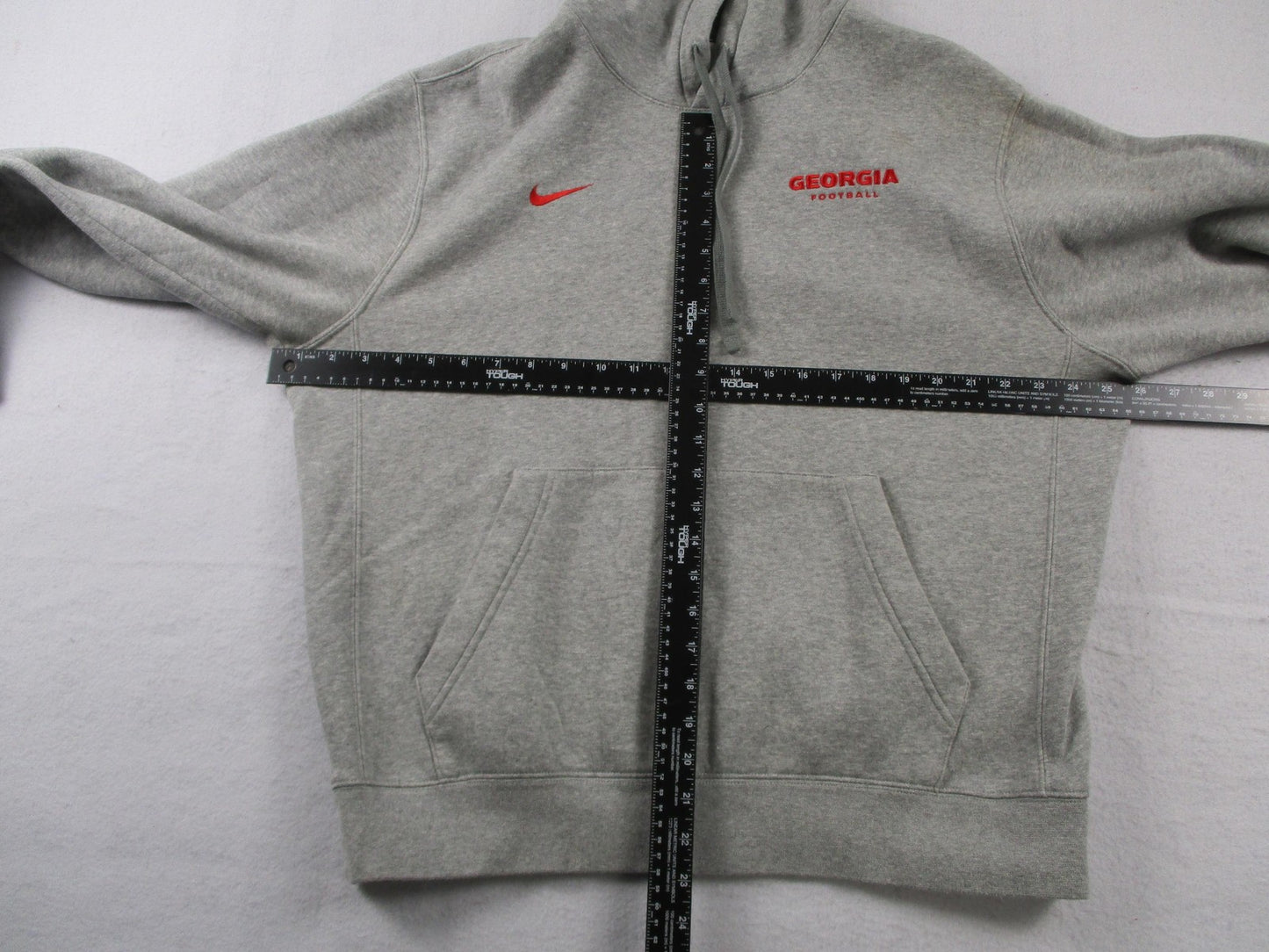 Georgia Bulldogs Sweatshirt Mens Large Gray NCAA Football Nike Hoodie Pullover7