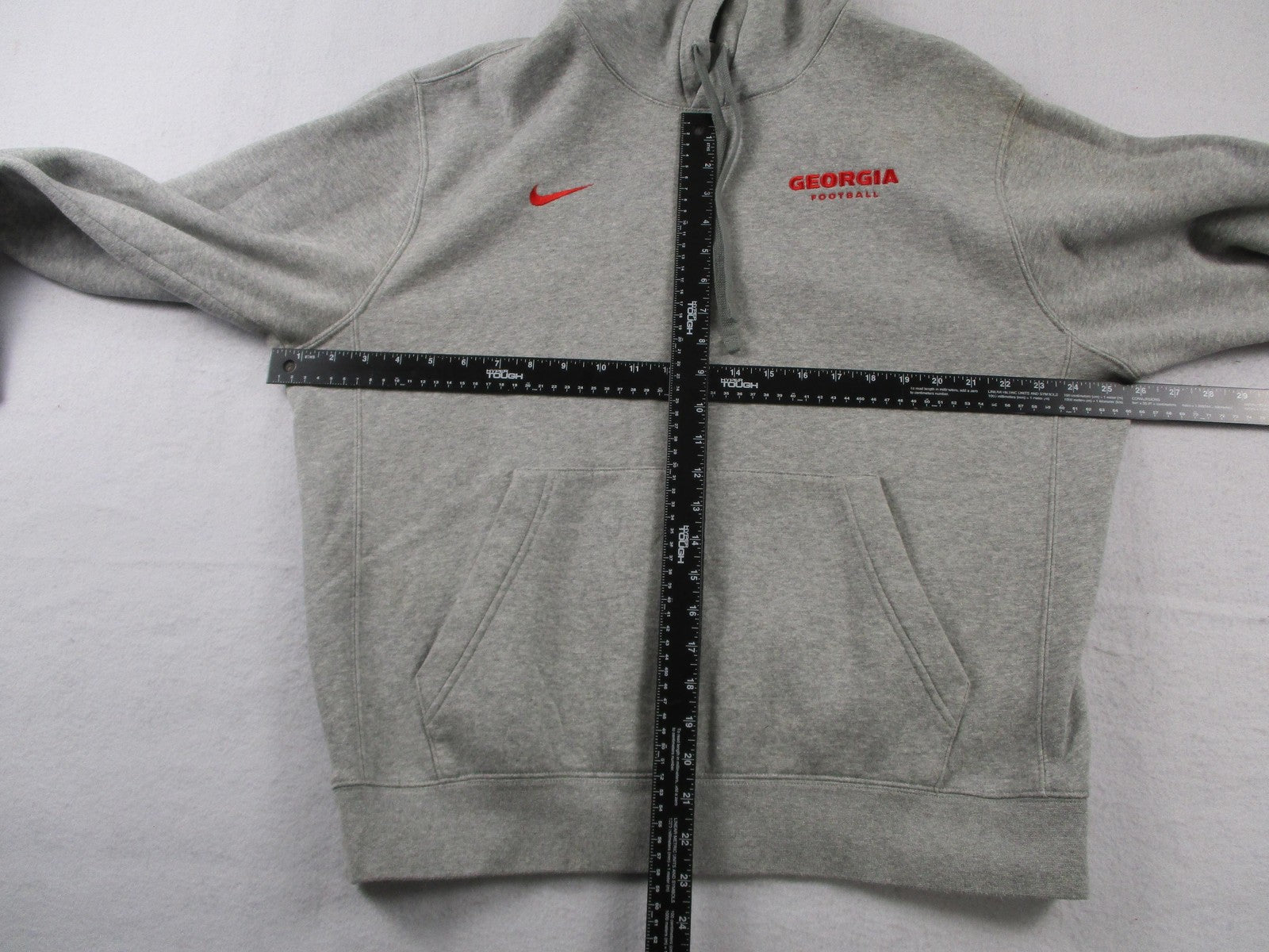 Georgia Bulldogs Sweatshirt Mens Large Gray NCAA Football Nike Hoodie Pullover7