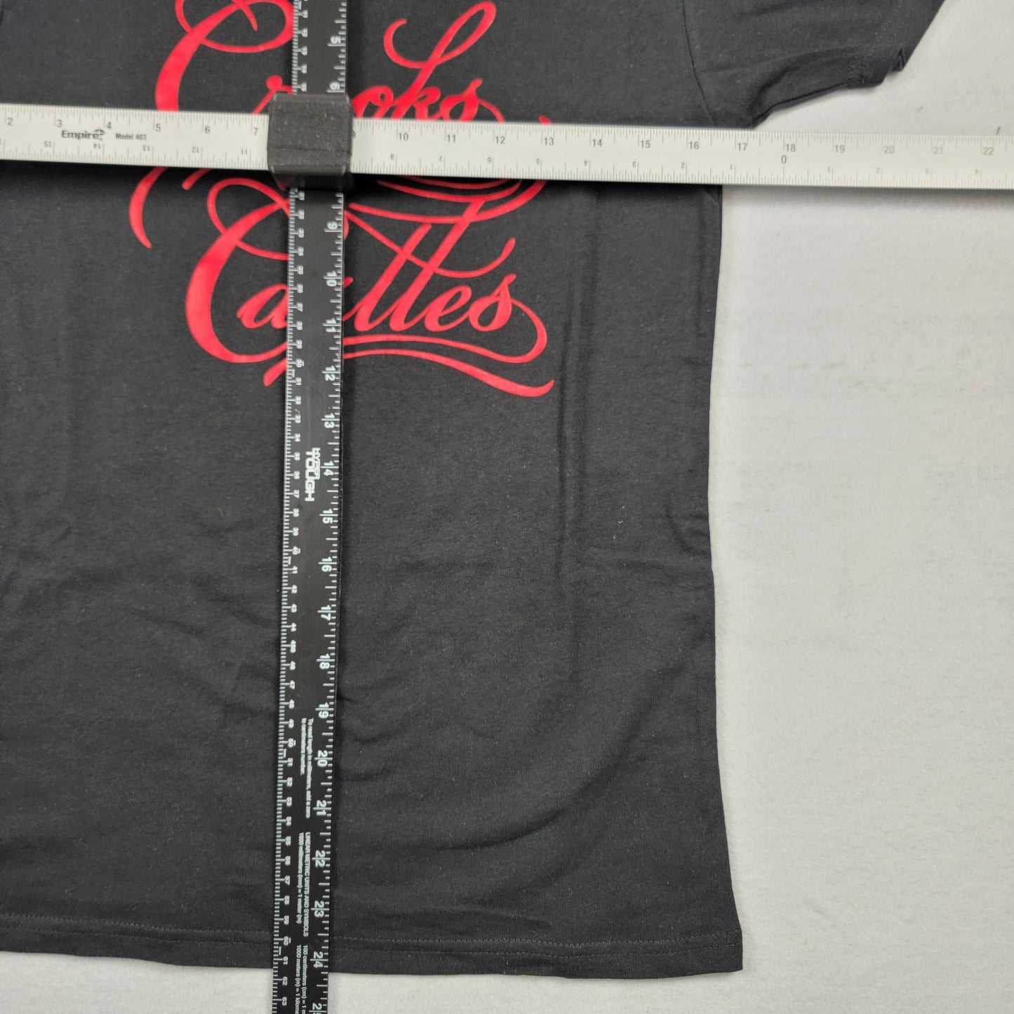 Crooks & Castles Script Logo TShirt Black Red Mens Small 100% Cotton New 721223