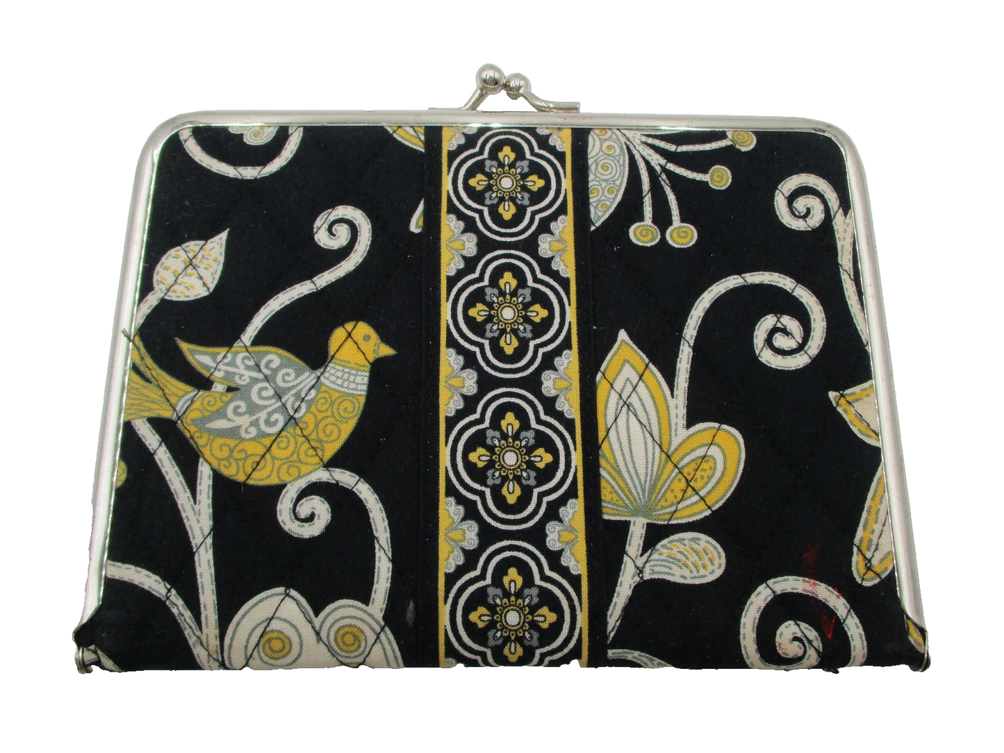 Vera Bradley Photo Wallet Women's One Size Black Bird Floral Quilted Frame0