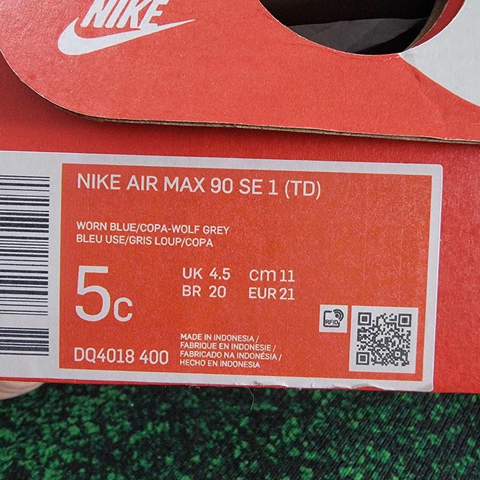 Air Max 90 SE TD 'Sun Club  Worn Blue Treeline' Sz 5c8