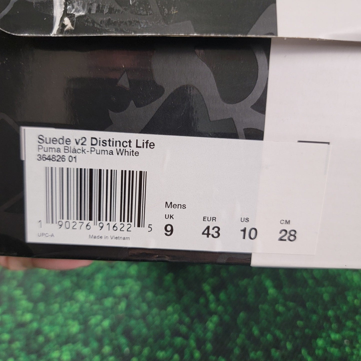 PUMA Suede v2 Distinct Life Black/White Mens Sz 10 364826018