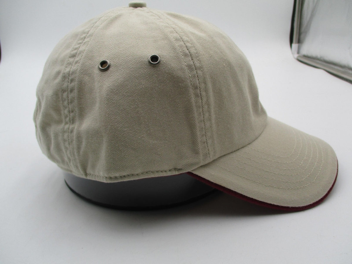 Richardson Hat Cap Strap Back Mens One Size Beige Maroon Baseball Twill 3355