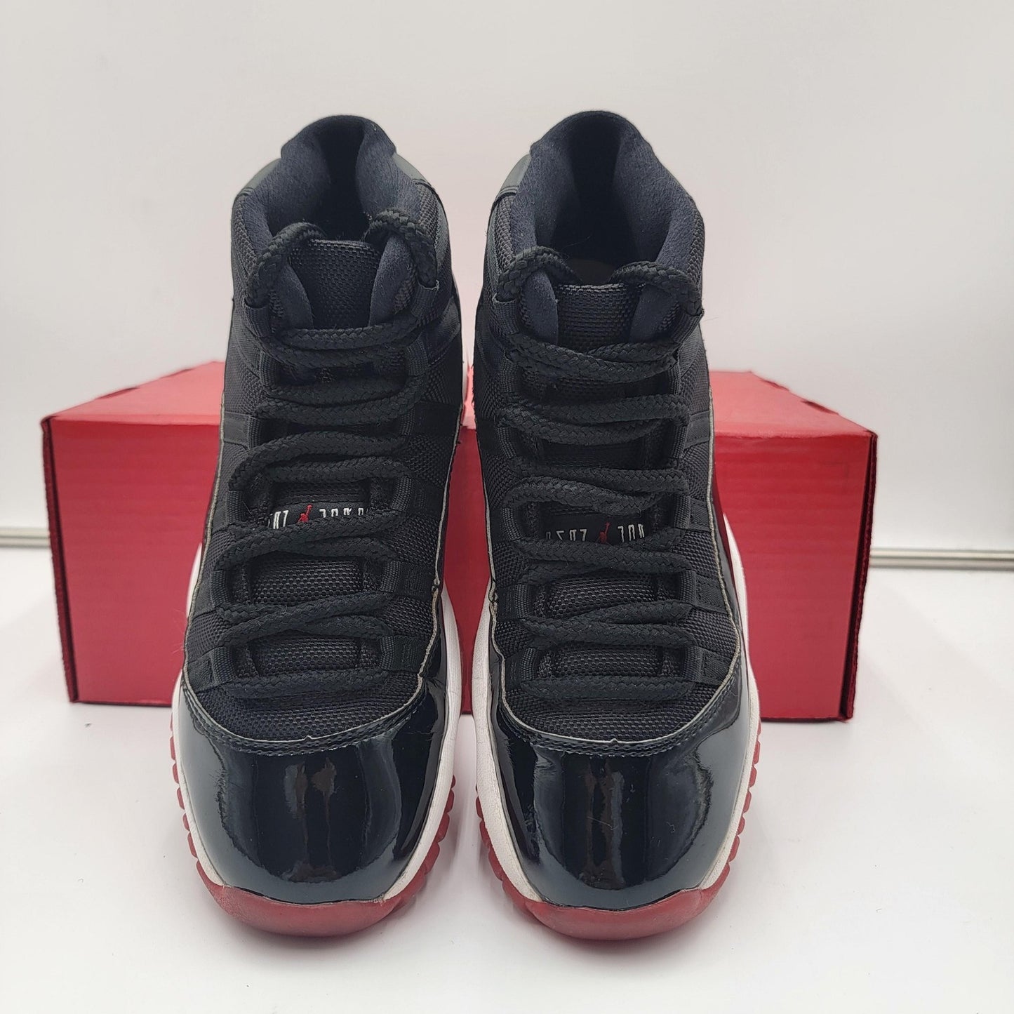 Air Jordan 11 Retro Bred Shoes Youth Size 5Y Patent Leather 378038061