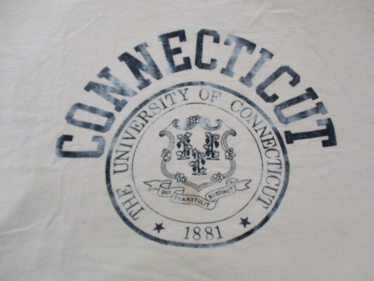 Vintage University Of Connecticut Shirt Mens XL White NCAA College USA5