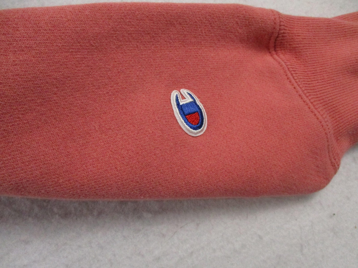 Vintage Champion Hoodie Mens Medium Pink Reverse Weave Sweatshirt Embroidered5