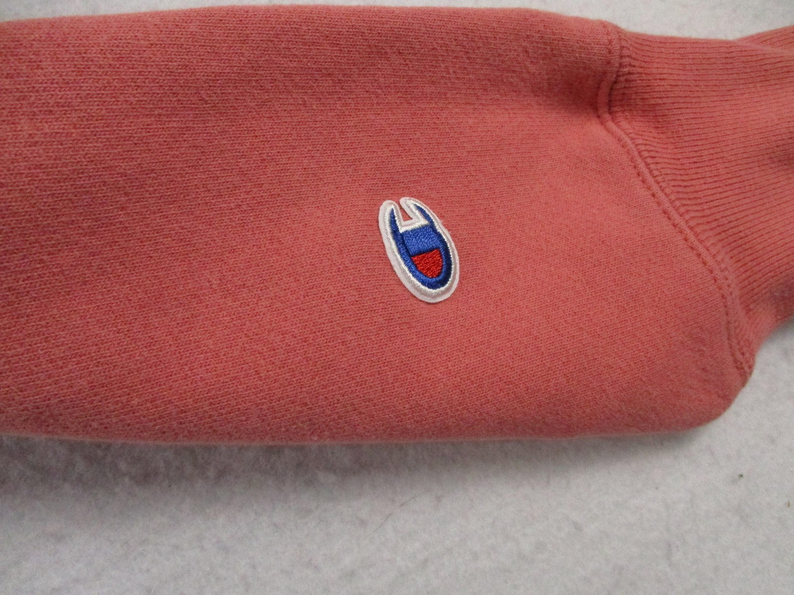 Vintage Champion Hoodie Mens Medium Pink Reverse Weave Sweatshirt Embroidered5