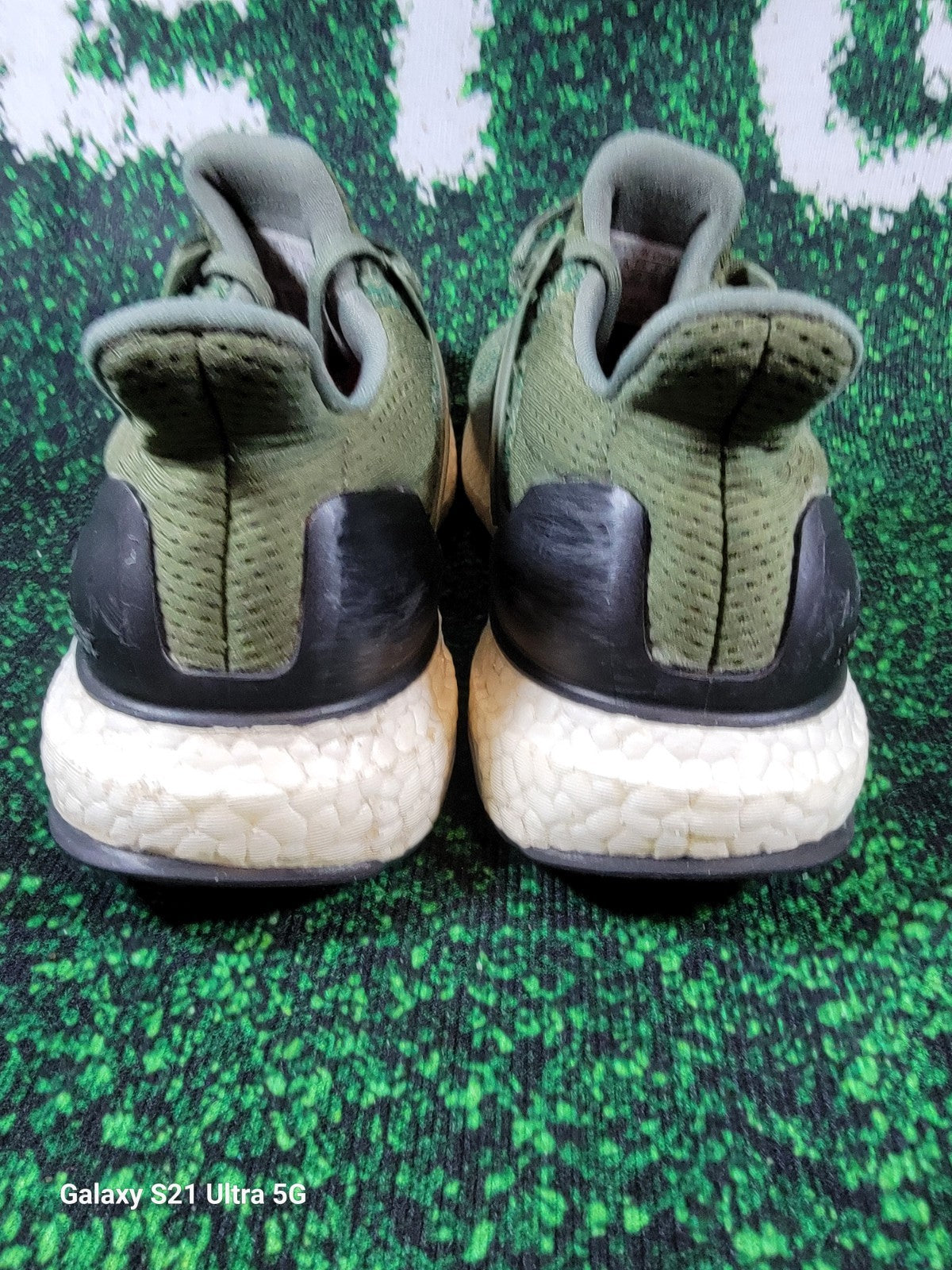Adidas Ultraboost Olive Green Mens Size 7 Running Shoes Preowned Boost