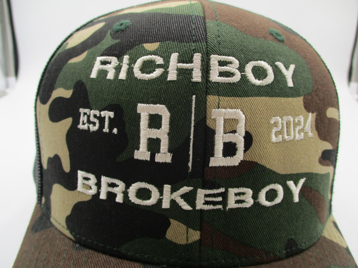 Lids Richboy Brokeboy Hat Cap Snap Back Mens One Size Camo Trucker Mesh RB 20241
