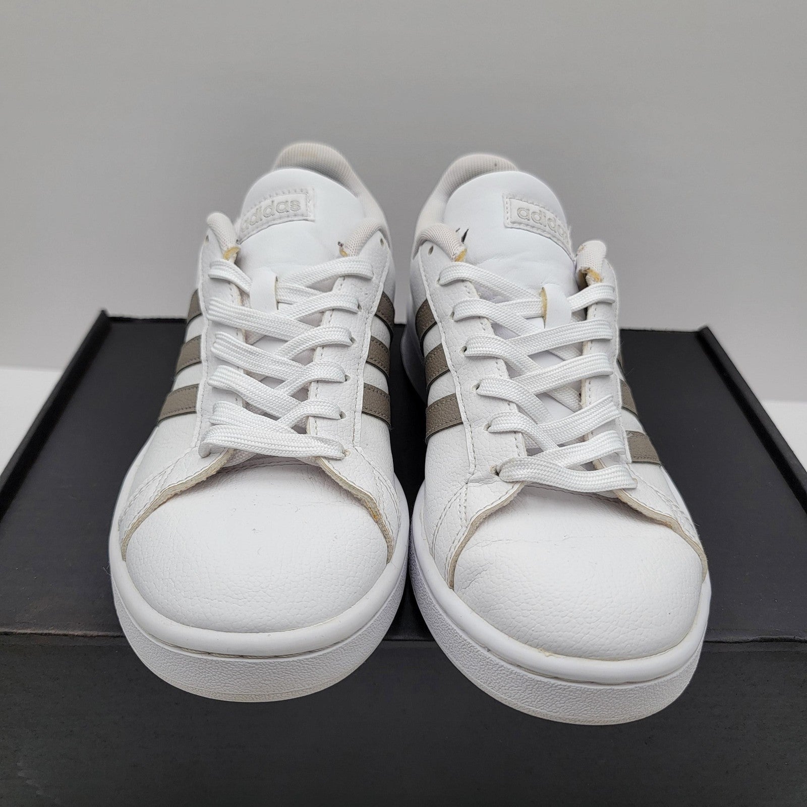 Wmns Adidas Grand Court Shoes Size 8 Cloudfoam Comfort F36485 Sneakers