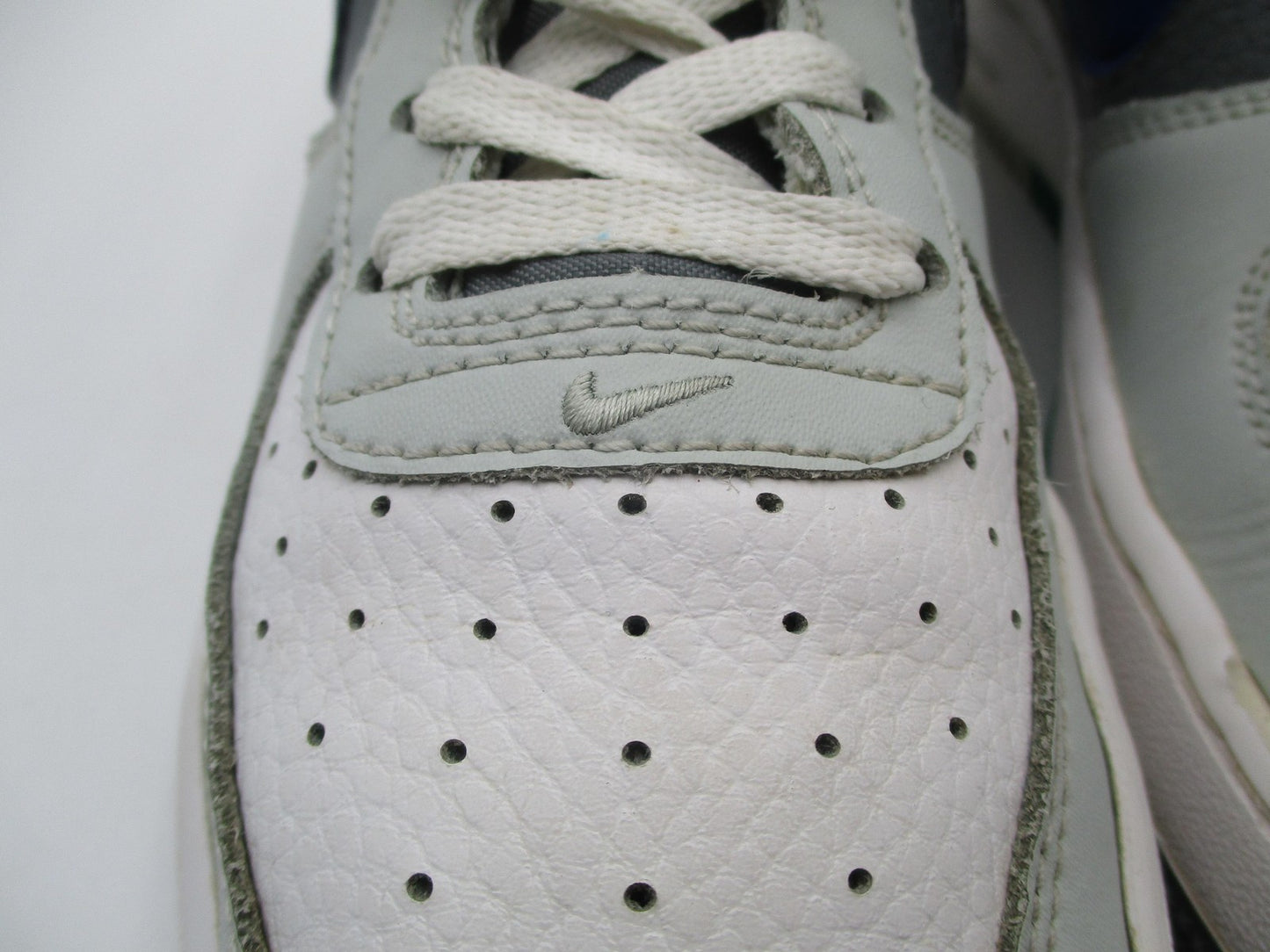 Nike Air Force 1 Low Shoes Youth Size 6Y Gray Green Blue Sneakers FB9035-0013