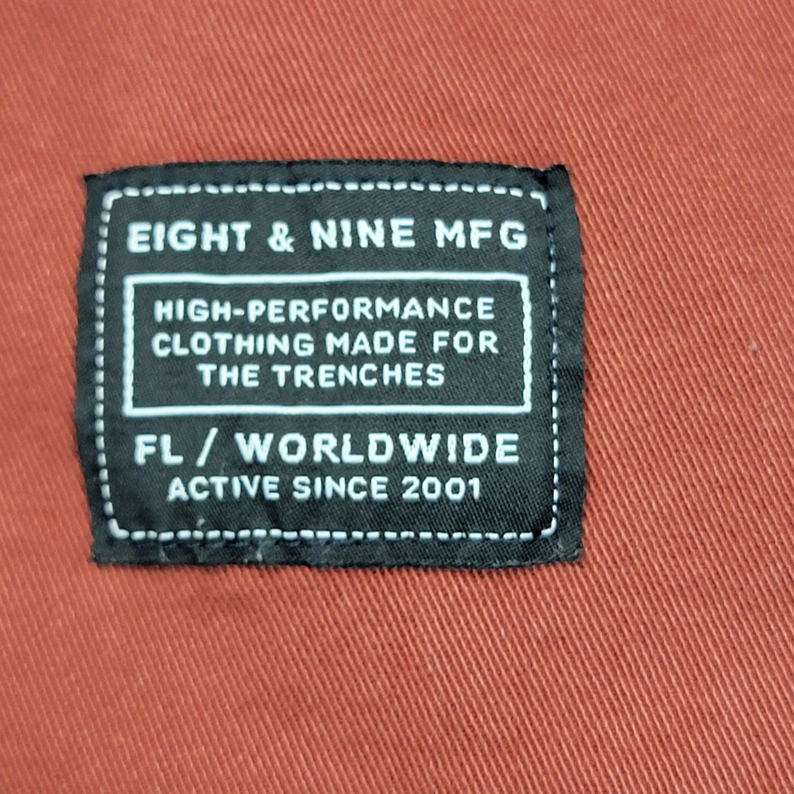 Eight & Nine MFG Cargo Pants Mens 40 Rust Red Vintage Wash Trenches Utility7