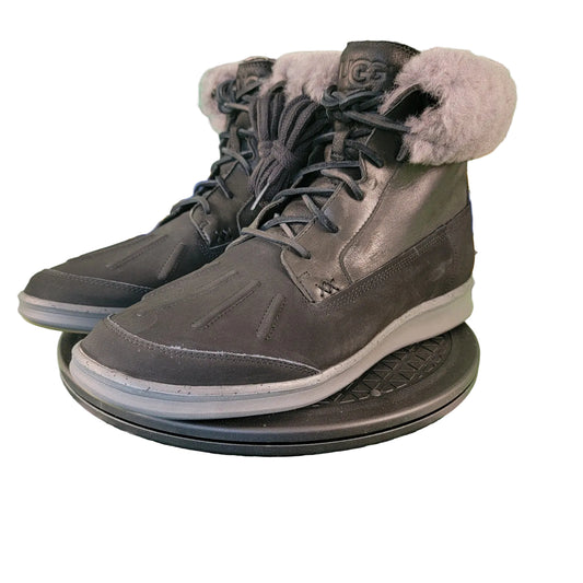 UGG Mens Roskoe waterproof Leather Boots 1012204  Black size 11.50