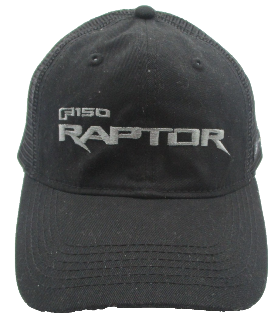 Ford F150 Raptor Hat Cap Strap Back Black Mesh Trucker Mens One Size Truck0