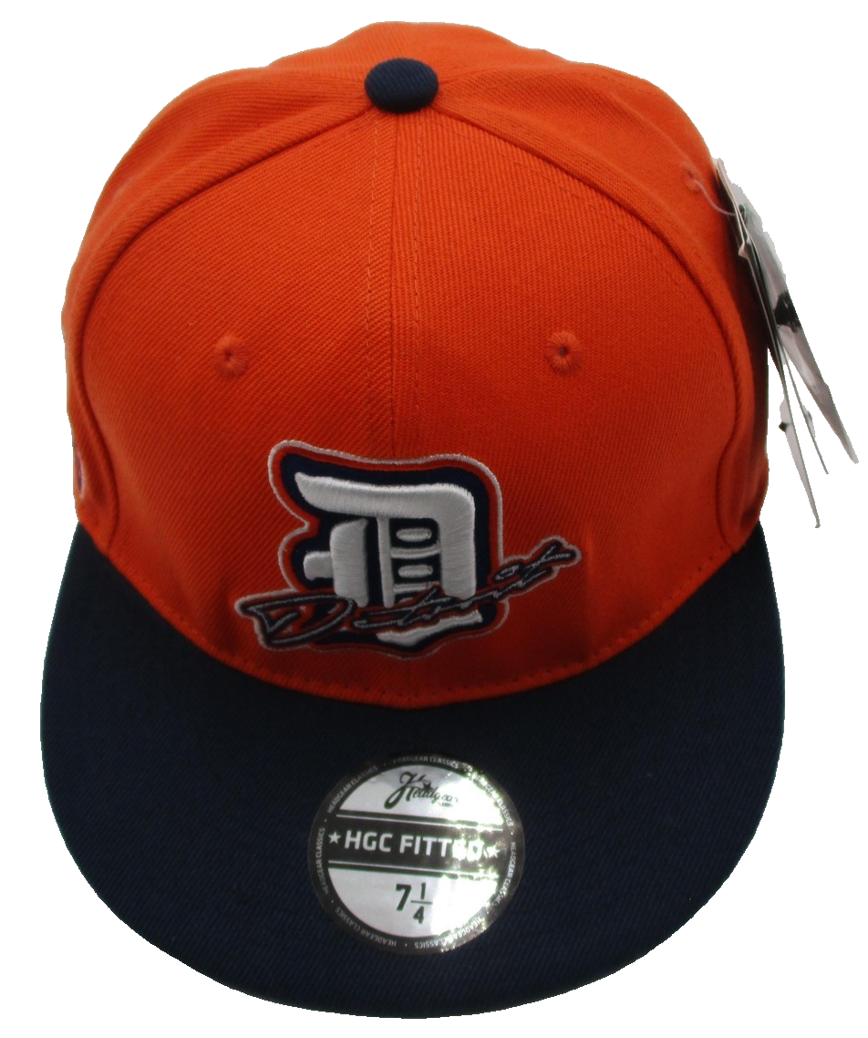 Detroit Stars Hat Cap Fitted Mens 7 1/4 Orange Negro Leagues Baseball Headgear4