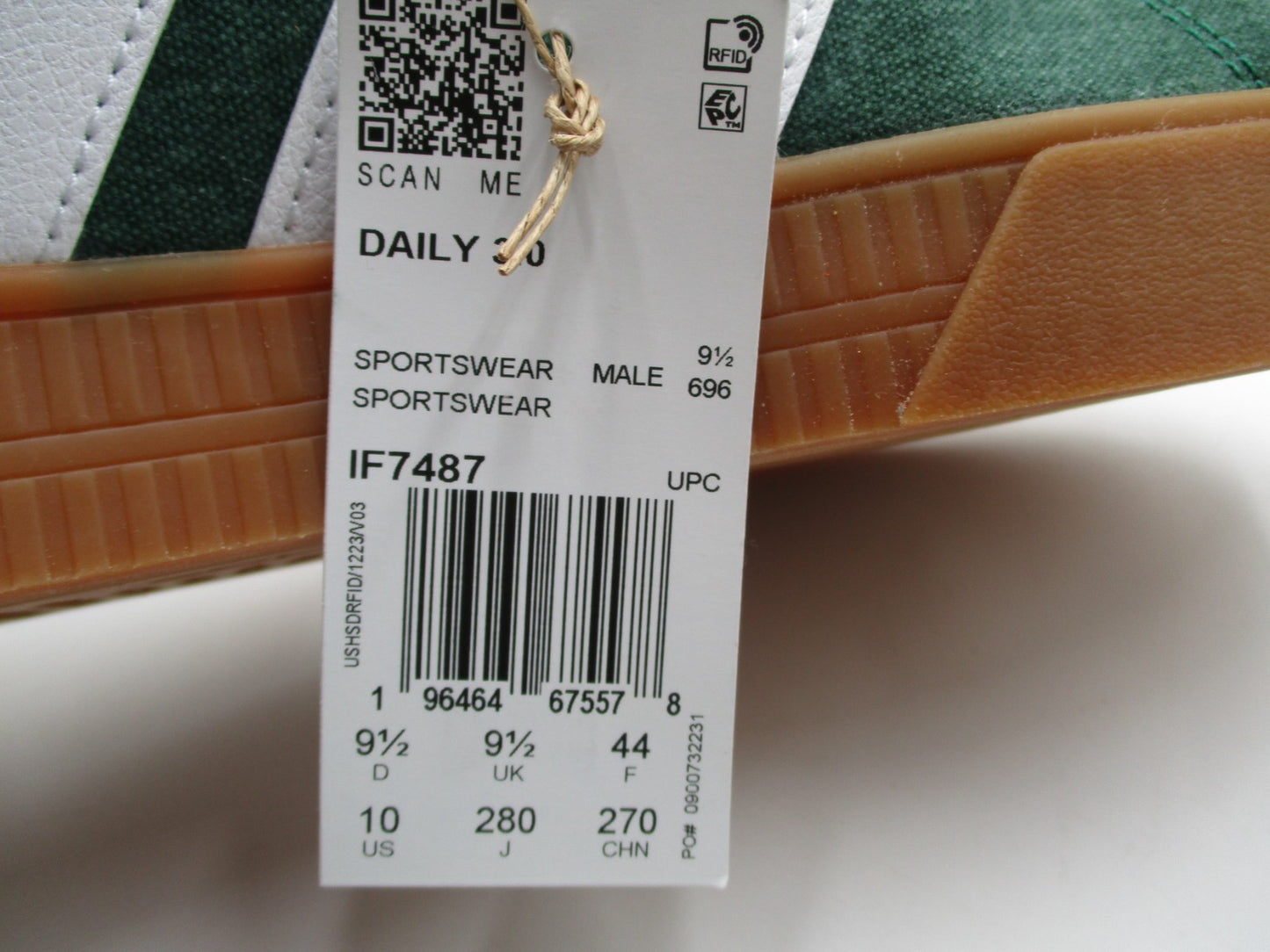 Adidas Daily 3.0 Men’s Sz 10 Green White Gum Casual Sneakers IF7487 Skate Shoes13