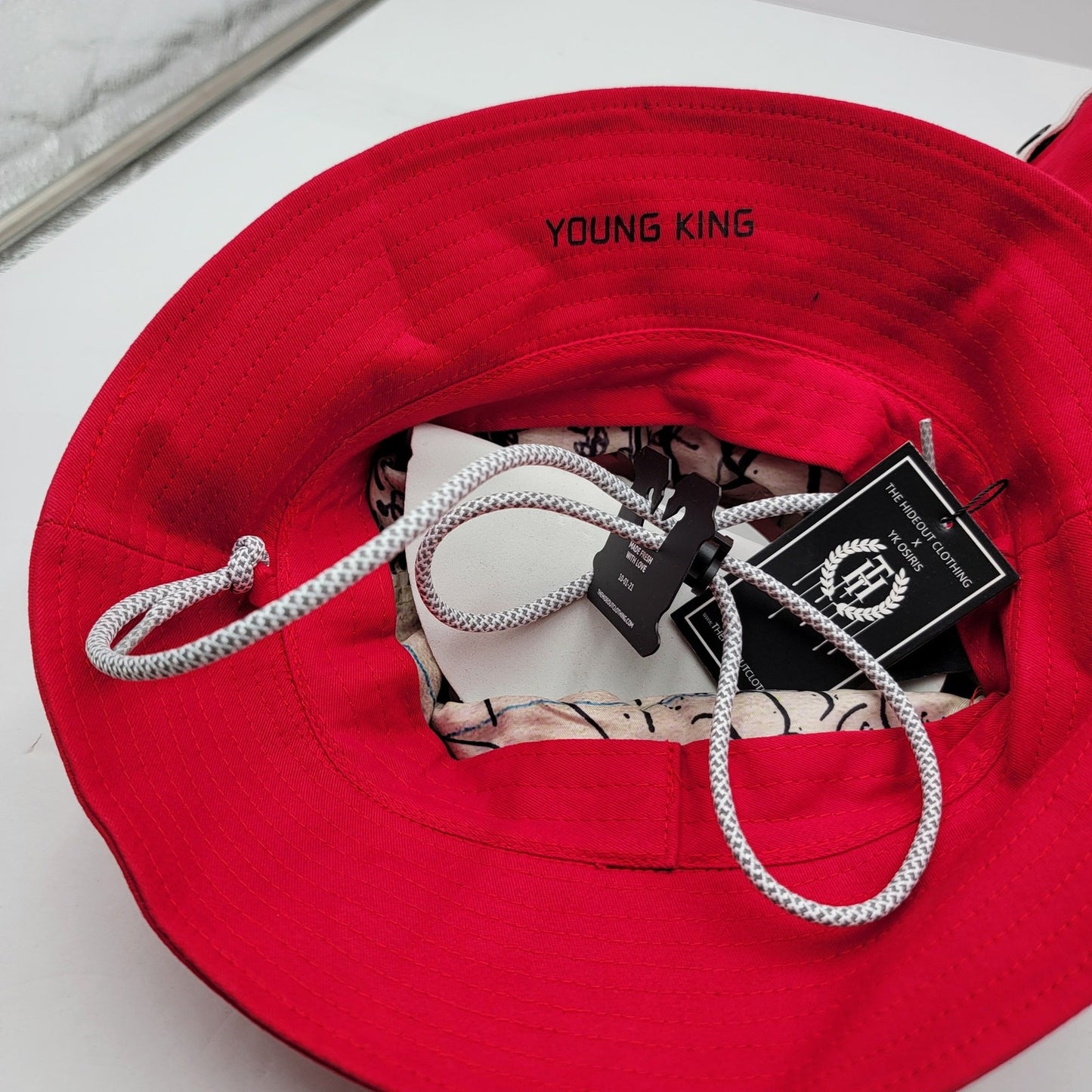 THC x YK Osiris Young King Bucket Hat Red White Collab Limited Edition 200 Made5