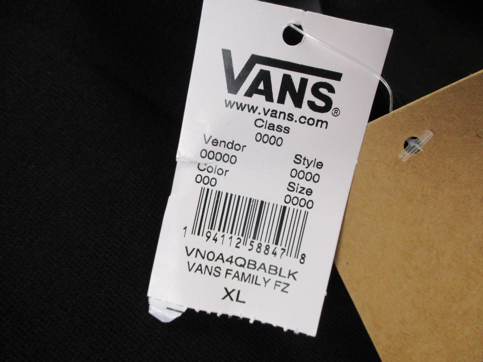 Vans Hoodie Mens XL Black Vans Family Full Zip Graphic Fleece Off The Wall 14774