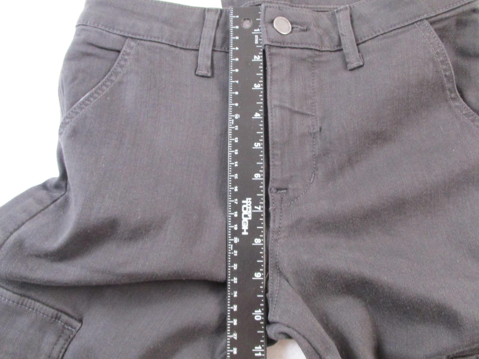 Fidelity Panther Full Cargo Jeans Womens 26 Gray Charcoal Slim Straight USA 146413