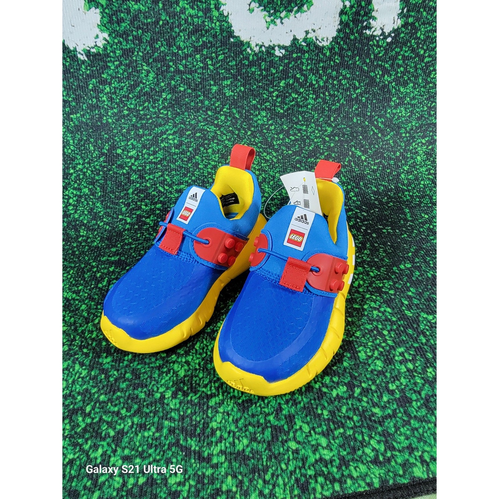 Adidas LEGO x RapidaZen J 'Shock Blue Equipment Yellow' Size 6.5k FX95631