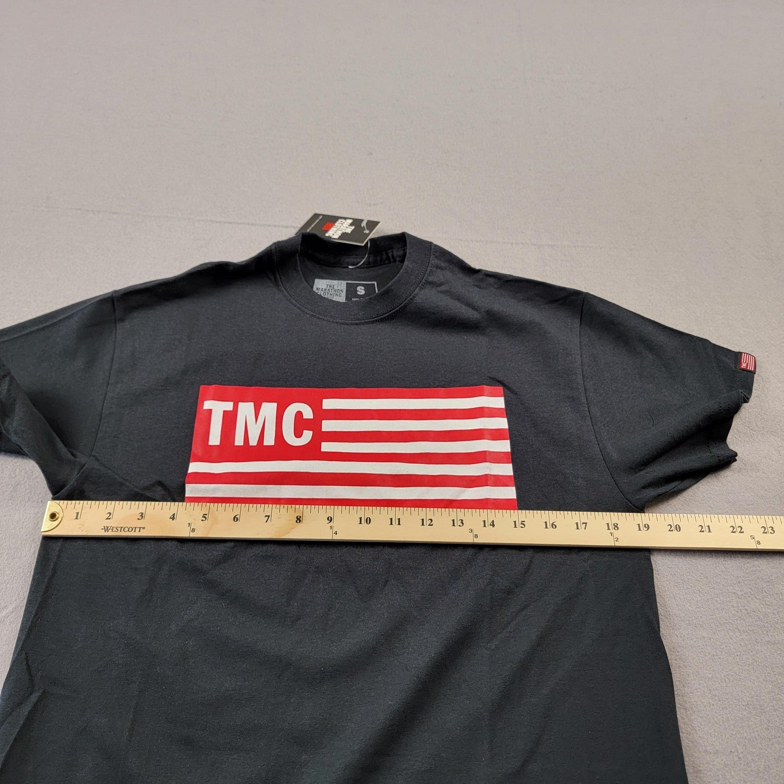 The Marathon Clothing TMC Shirt Mens Small Black Flag Graphic Tee Streetwear9
