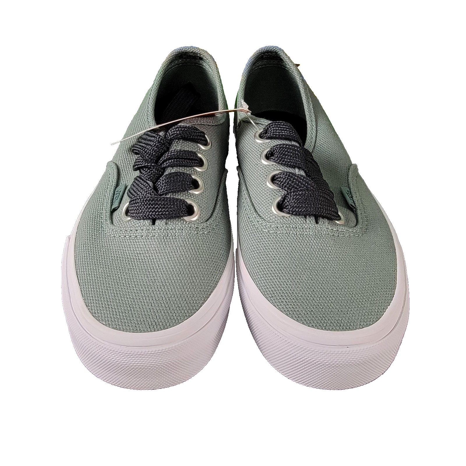 Vans Authentic (Oversize Laces) Women’s 6.5 Men 5 Green Black Canvas Skate Shoes0