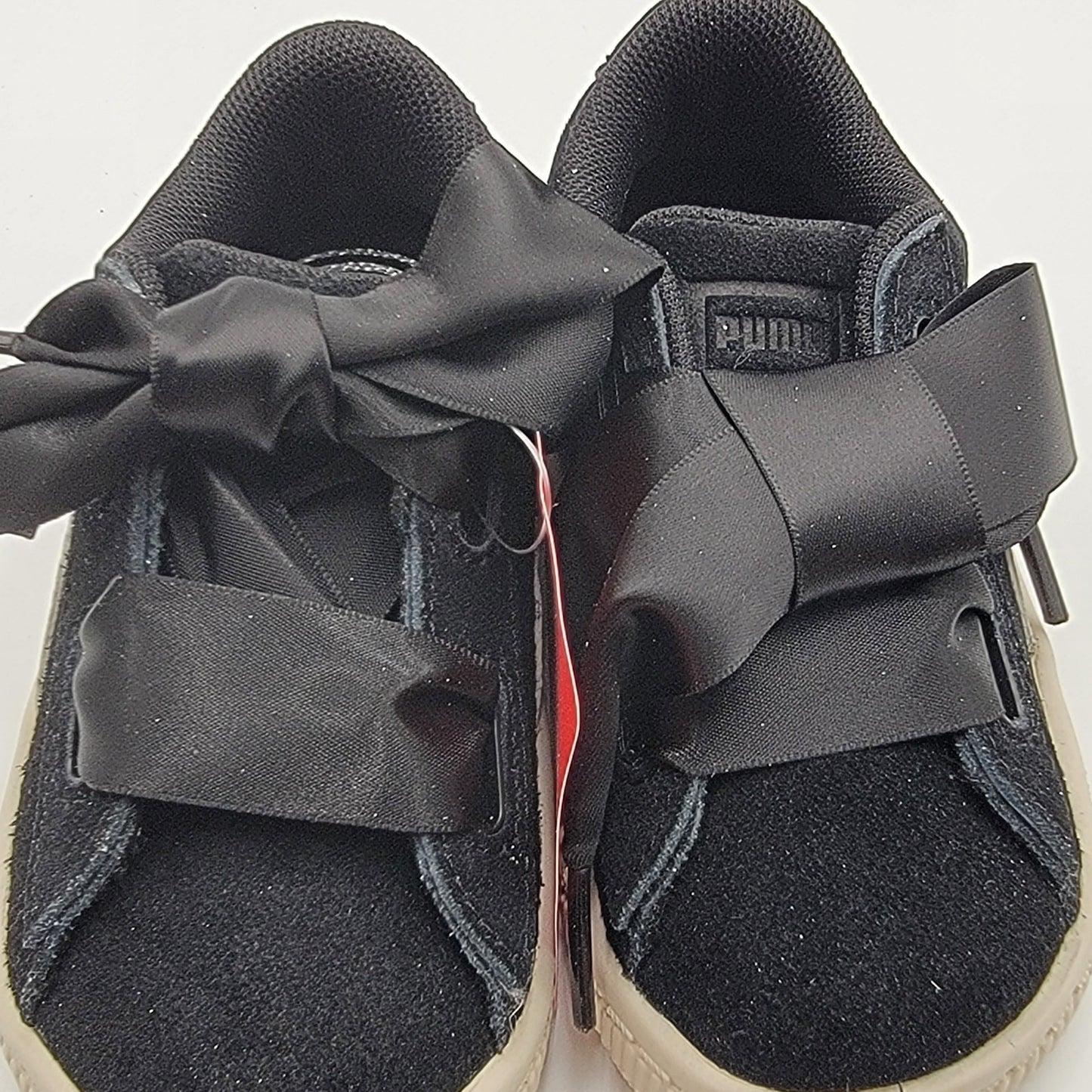 Puma Suede Heart Jewel Inf 'Black White' Sz 6C 365140034