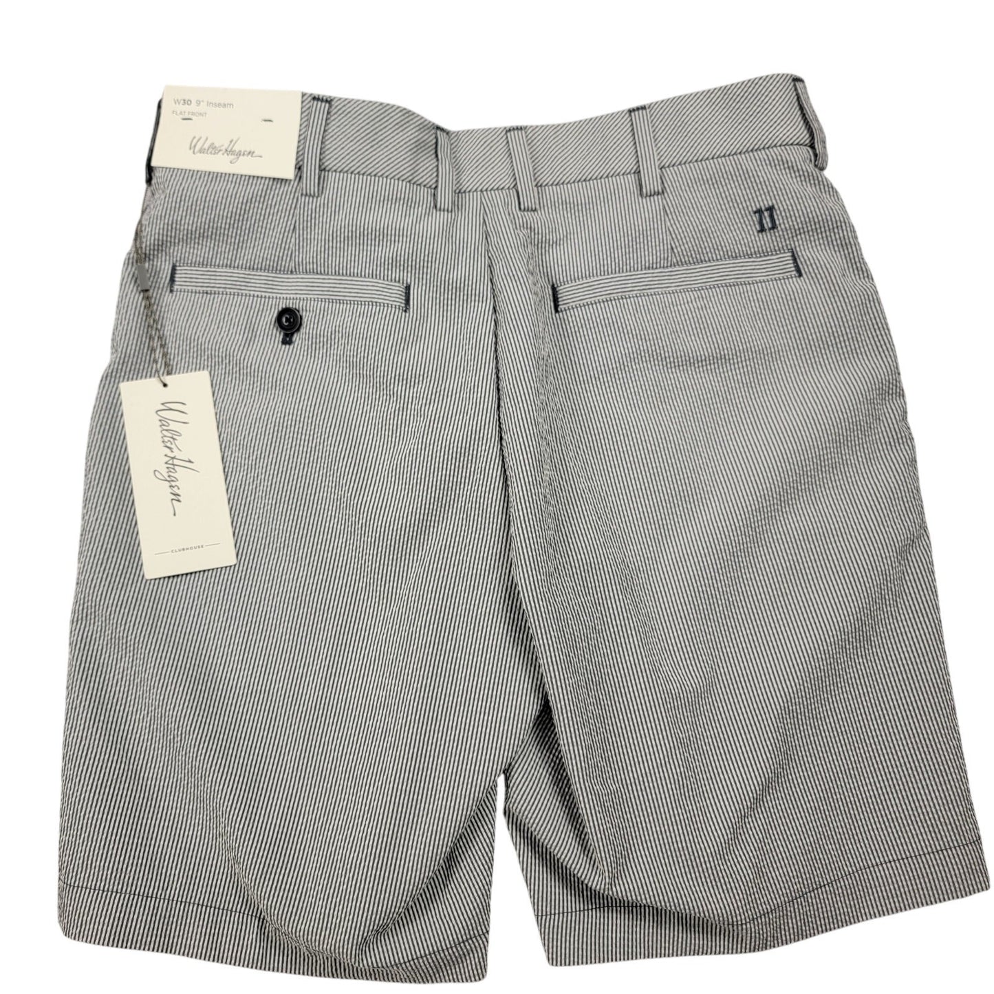 Walter Hagen Clubhouse Seersucker Golf Shorts Men’s 30 Navy 9” Inseam Stretch 1