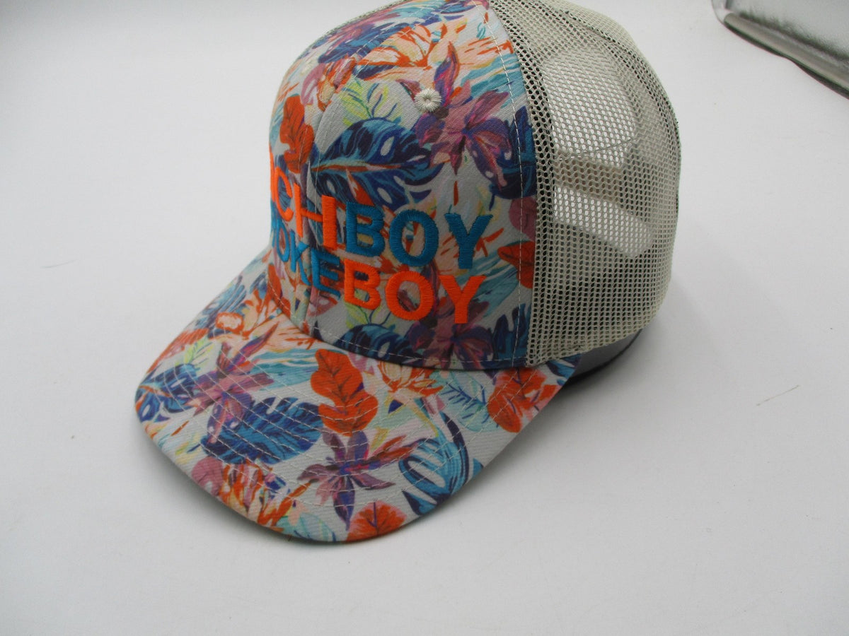 Crowns By Lids Hat Cap Snap Back Mens One Size Floral Rich Boy Broke Boy Trucker3